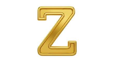Elegant Gold Letter Z with Double Bevel Frame