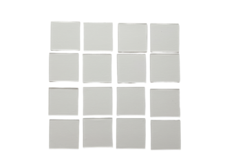 Sixteen Square Tiles Arranged in a Grid Pattern, Uniformly Lit and Textured