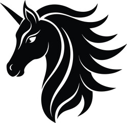 Unicorn Head Silhouette