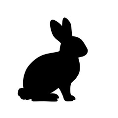 Bunny Silhouette: A striking, minimalist silhouette of a bunny rabbit, embodying simplicity and elegance, creates a timeless depiction of this beloved creature.
