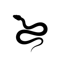 Serpentine Silhouette: A captivating silhouette of a serpent gracefully coiled, exuding an aura of mystery and primal allure, evoking both intrigue and reverence.