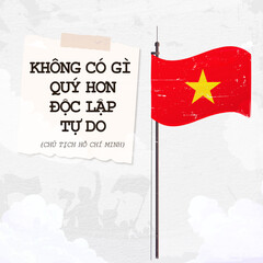 Vietnam National Day Celebration Poster with Festive Design