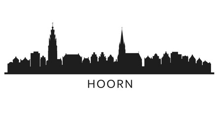 Fototapeta premium Hoorn Skyline Netherlands silhouette.