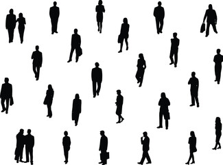 vector silhouettes of people