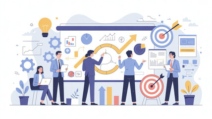 vector illustration of business people