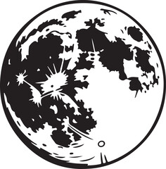 Obraz premium silhouette vactor the moon icon