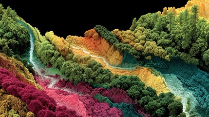 Carbon sequestration mapping tracks carbon storage in forests, soils, and wetlands, informing climate mitigation and conservation strategies.