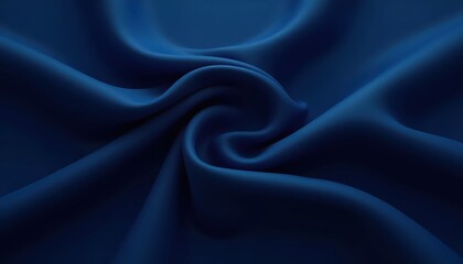 Fototapeta premium Curved Folded Textile Background In Luxurious Navy Tone