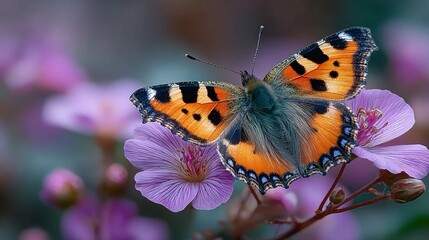 Butterfly species in gardens or wild meadows fluttering on flowers, ideal for pollination, biodiversity, and insect photography themes