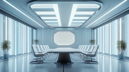 Modern futuristic conference room