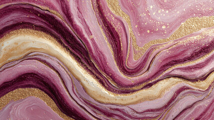 Obraz premium Swirling magenta and gold abstract art image