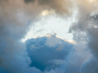 夏の空　夕暮れの時の輝く雲06