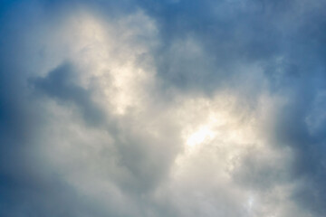 夏の空　夕暮れの時の輝く雲04