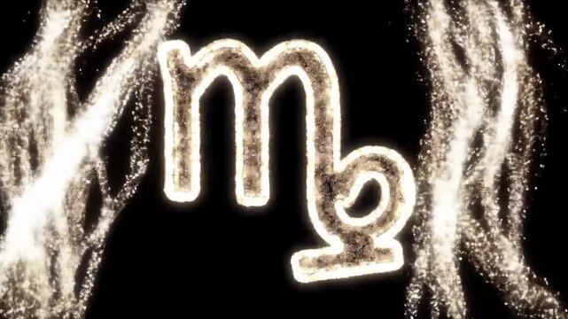 Detailed graphic design zodiac scorpio sign isolated against dark background