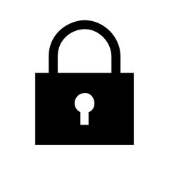 lock icon on black