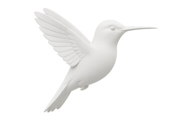 Obraz premium Rare white hummingbird hovering, wings spread wide, translucent backdrop perfect for digital design compositions