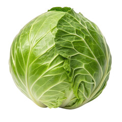 Obraz premium Fresh green cabbage vegetable healthy food ingredient isolated on transparent background