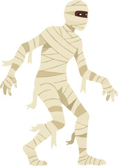 Fototapeta premium Cartoon zombie boy running vector illustration