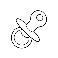 baby pacifier icon vector
