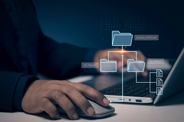 Data and document storage through a well-structured folder hierarchy and digital interface ensures...