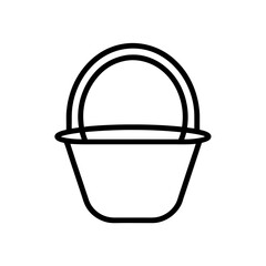 basket with handle icon vector