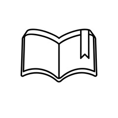 book with bookmark icon vector