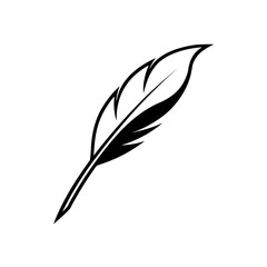 feather quill icon vector