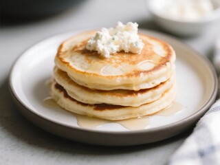 Flourless Cottage Cheese Pancakes. A high-protein, low-carb pancake recipe that's light, fluffy, and delicious