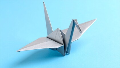 origami crane isolated on white