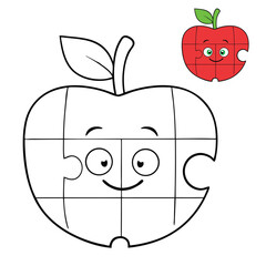 A vibrant apple-shaped jigsaw puzzle combining fun and challenge, perfect for all ages to piece together bright colors and create a tasty fruit-themed artwork.
