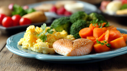 A plate of nutritious food for seniors, showcasing healthy aging and balanced diet for elderly wellness.
