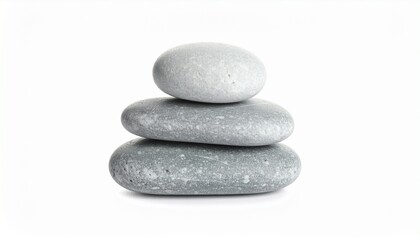 stones on white background