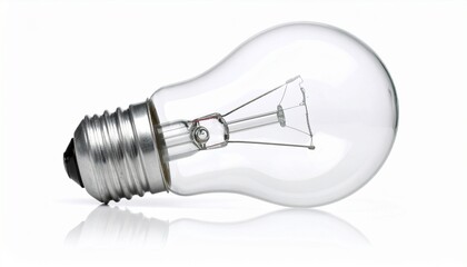 Incandescent Light Bulb with Visible Filament Representing Classic Illumination and Electrical Simplicity