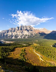 Mountain vista with fall colors