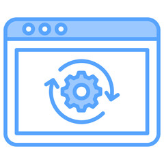 Workflow Optimization Blue Icon