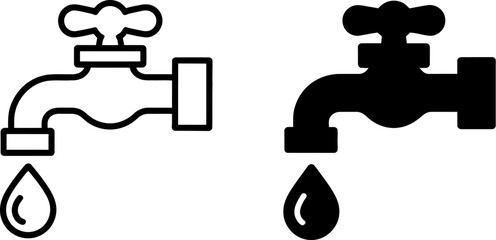 Water tap dripping icon vector illustration design