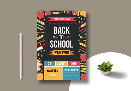 Back to School Party Flyer