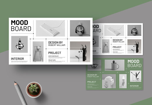 Brand Mood Board Design Template Layout