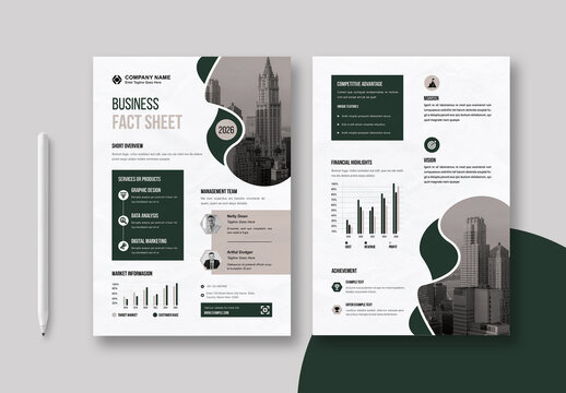 Business Fact Sheet Layout