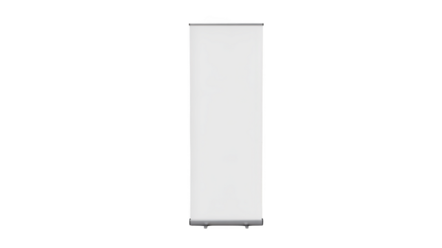 Tall white rectangular display stand isolated on transparent background - Powered by Adobe