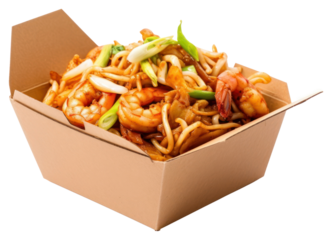 PNG Noodle food meal box.