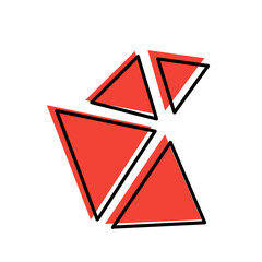 geometric red triangle