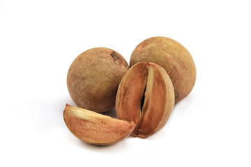 Sapodilla is a fruit with a rough, brown skin. It has a sweet taste and black seeds. Sapodilla is a...