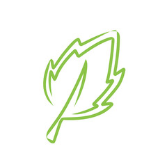 leaf line vector art