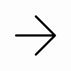 right arrow icon vector sign
