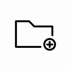 folder add icon vector sign