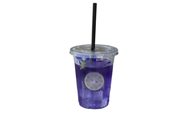 herbal drinks butterfly pea flowers honey lemon cold tasty menu for health care 