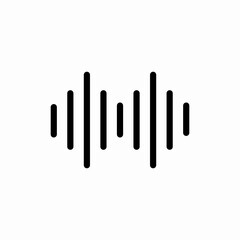 sound wave audio icon vector sign