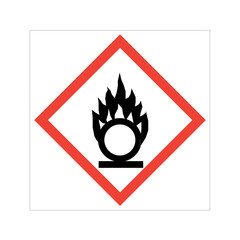 Flame Over Circle, OSHA hazard icon, symbol