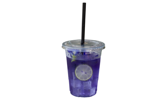 herbal drinks butterfly pea flowers honey lemon cold tasty menu for health care 